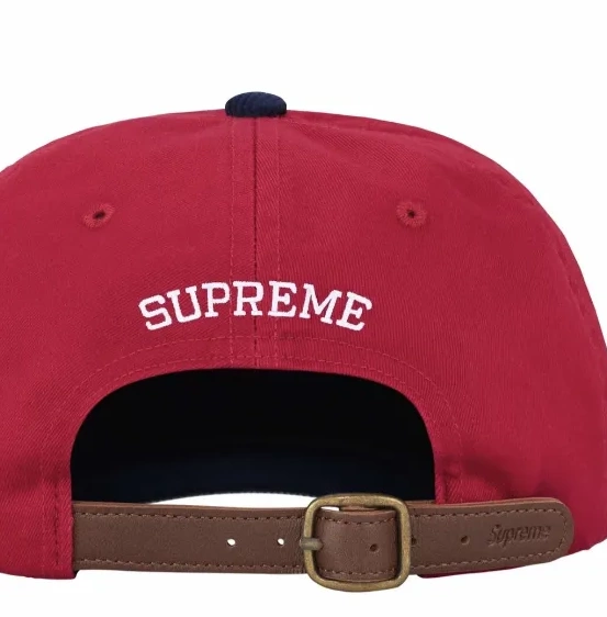Leather Black Embroidered 2-TONE 24SS Hat blocked Buckle S White Color LOGO Retro Red Khaki 6-PANEL 0620
